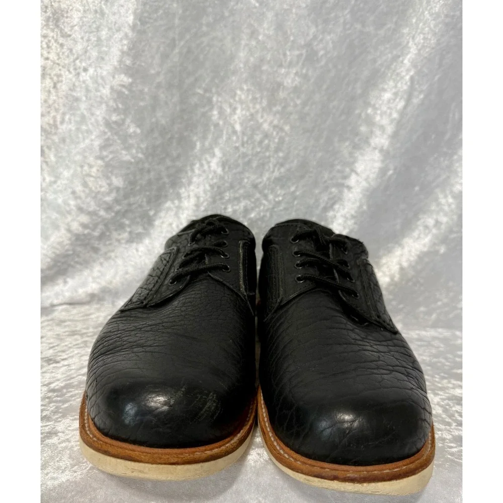 SAS San Antonio Shoemakers Mens Black Leather Pebbled Oxford Shoes 10 M 2000934
